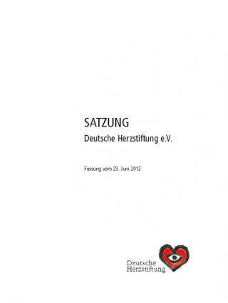 Deckblatt Satzung