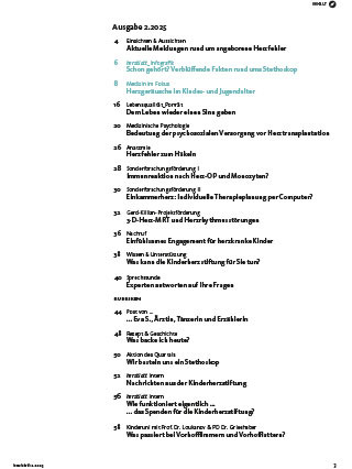 Inahltsverzeichnis Herzblatt 2.2025