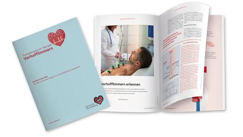 Collage Vorhofflimmern Broschüre Diagnose