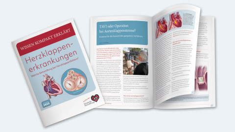 Collage der Herzklappe-Broschüre