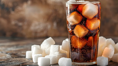 Darstellung wie viel Zucker in einer Cola ist